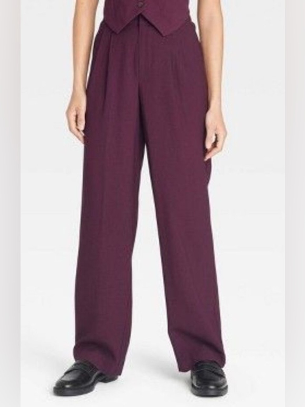 A new day High-Rise Wide Leg Pants in Rich Plum
